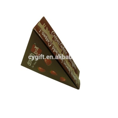 chinese supplier custom made cheap triangle waffle box for wholesale