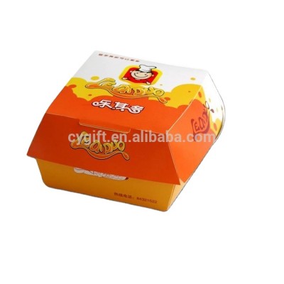 paper fast food packaging box& packing burger box