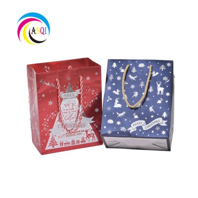 Manufacturers direct Christmas handbag colorful aluminum paper bag high-end gift handbag customization